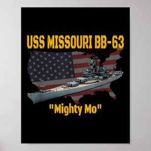 Poster 2ème guerre mondiale Ship &amp ; Corée War Uss Mis