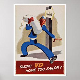 Poster 2ÈME GUERRE MONDIALE VD - Patriotisme Vintage