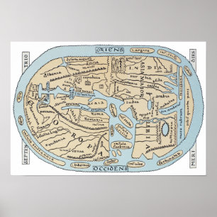 Poster 2ème siècle de CARTE du MONDE
