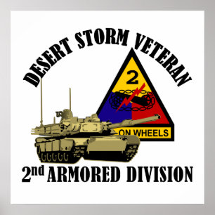 Poster 2nd AD Desert Storm Vet