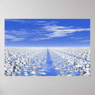 Poster #30-01 Cyan Ice Path : Méditative Snow Field