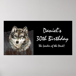 Poster 30 Anniversaire Banner Leader du Pack Wolf Fun