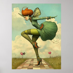 Poster *~*30 FD2 Retro Whimsical Girl Art Vintage