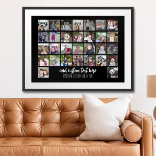 Poster 30 Grille de collage photo - 2 Zones de texte - no