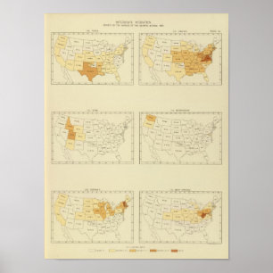Poster 30 migration d'un état à un autre 1890 TXWV