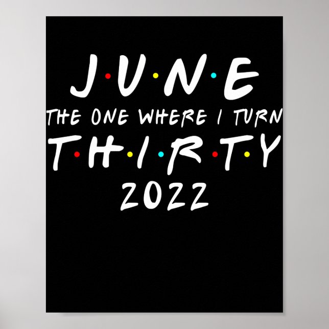 Poster 30e anniversaire June The One Where I Turn 30 2022 (Devant)