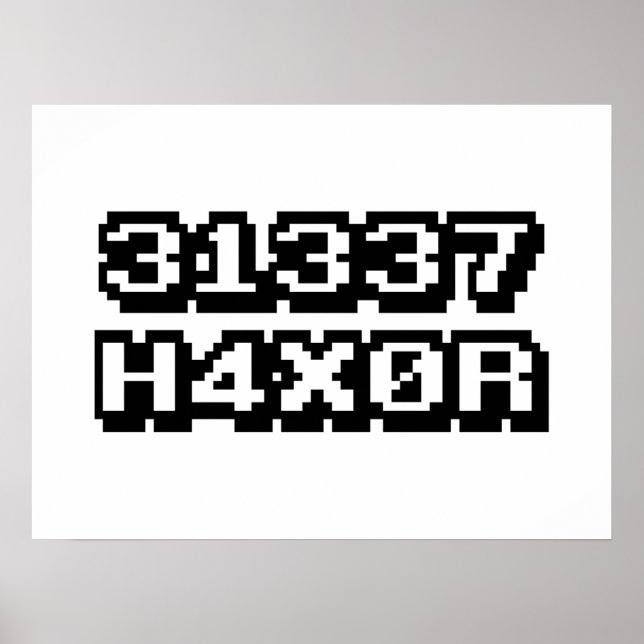 POSTER 31337 H4X0R (Devant)