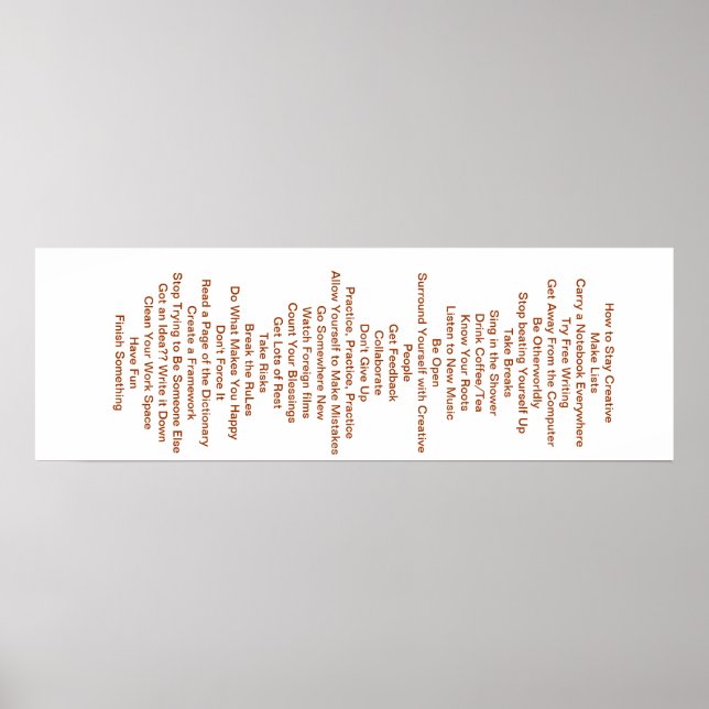 Poster 33 Moyens De Rester Créatif (Devant)