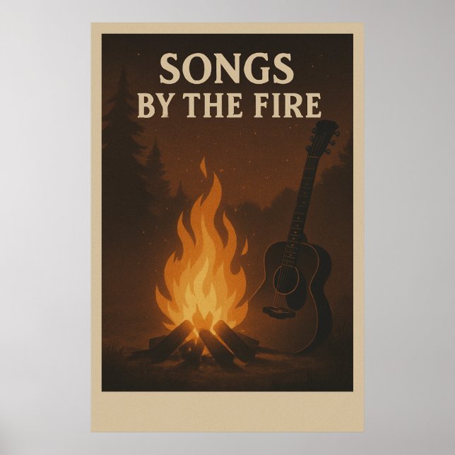 Poster 33, Songs by the Fire, Vintage Art (Front)