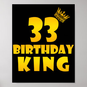 Poster 33e anniversaire Cadeau pour 33 ans Anniversaire R