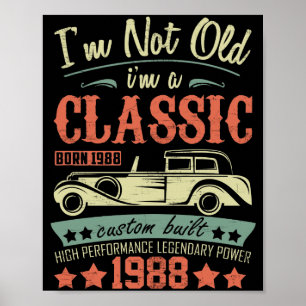 Poster 34e anniversaire Je ne suis pas vieux Je suis un c