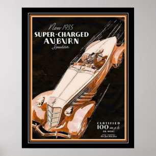 Poster '35 Auburn Boat Tail Annonce
