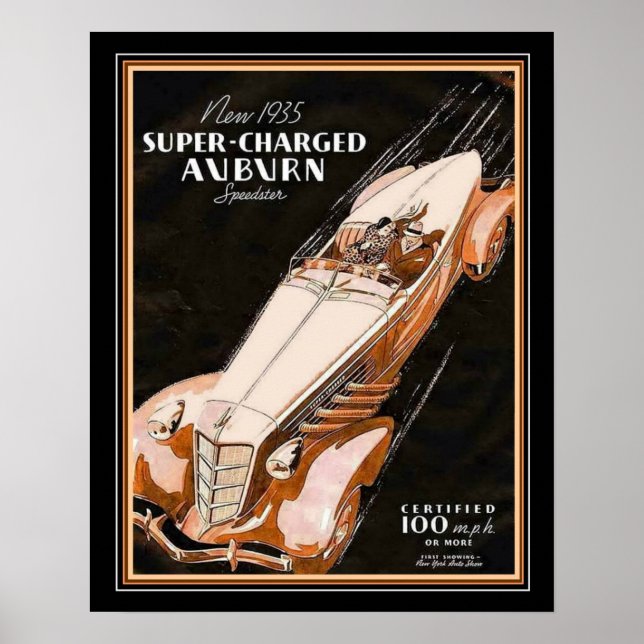Poster '35 Auburn Boat Tail Annonce (Devant)