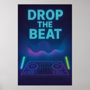 Poster 35, Drop the Beat, Vintage Art