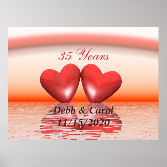 Poster 35th Anniversary Coral Hearts (Devant)