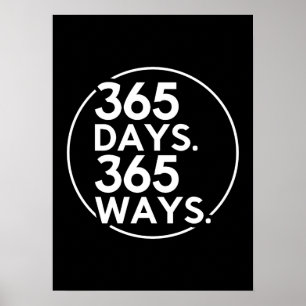 Poster 365 Jours, 365 Moyens - Succès, Gymnase, Hustle, G