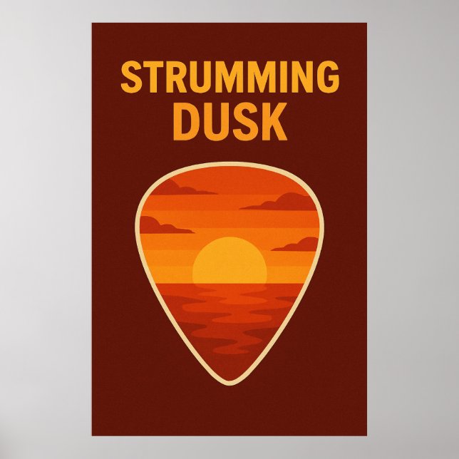Poster 39, Strumming Dusk, Vintage Art (Front)