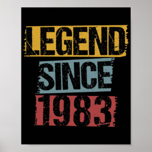 Poster 39 Years Old Vintage 1983 39th Birthday