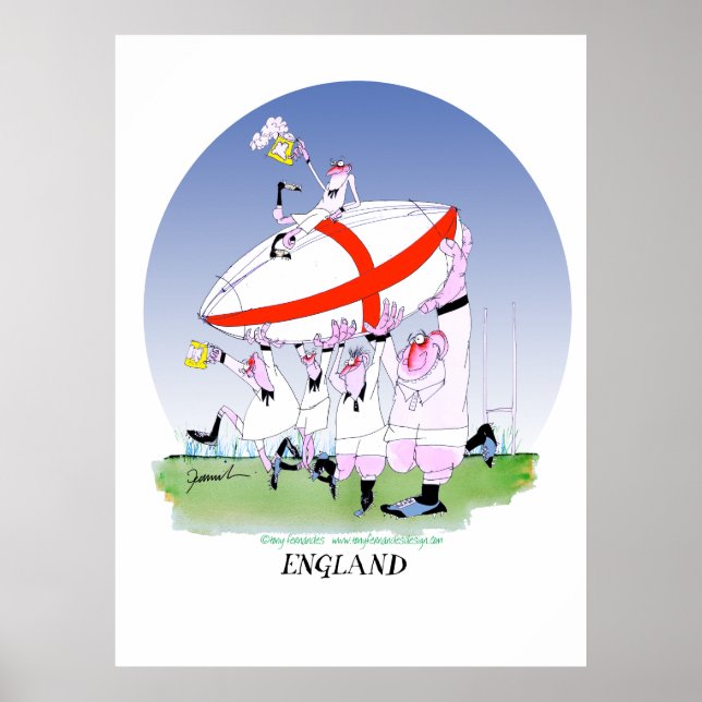 Poster 3 applaudissements rugby d'angleterre, tony fernan (Devant)