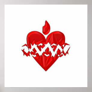 Poster "3-D" Sacré Coeur de Jésus