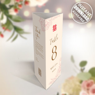 Poster 3 en 1 Numéro de table, Menu et Merci Note Signale