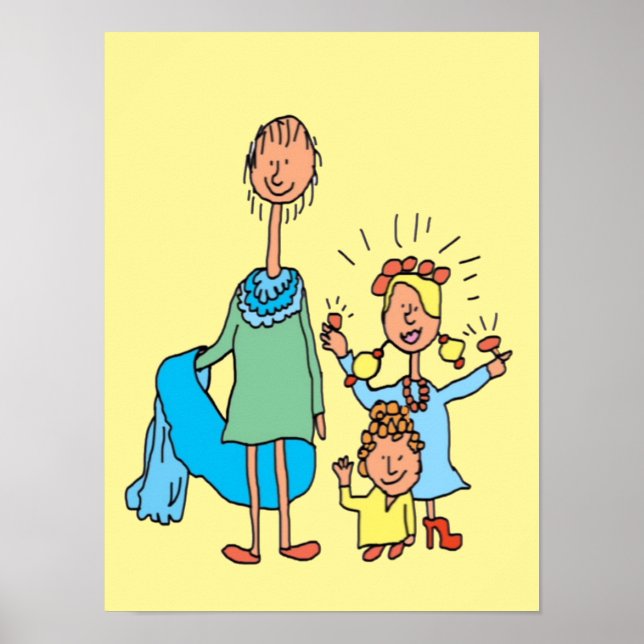 Poster 3 Femmes heureuses (Devant)