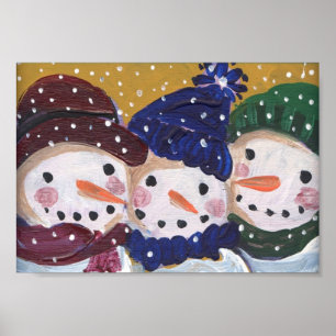 Poster 3 Jolly Snowmen