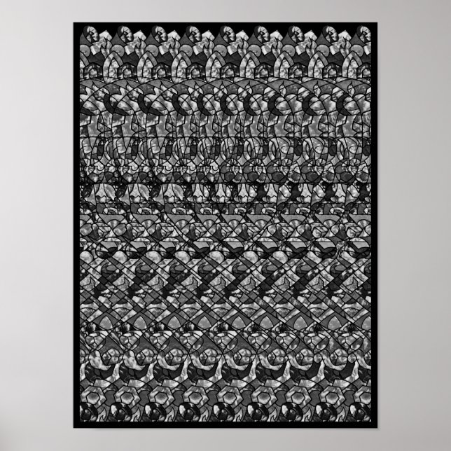 Poster 3D caché - Jolly roger, B&W (Devant)