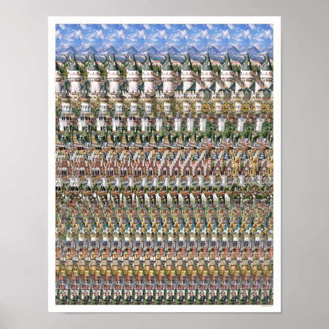 Poster 3D "Château de Neuschwantstein" 11"x14" (Devant)