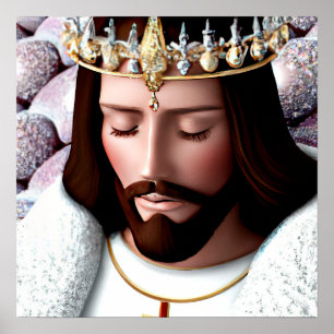 Poster 3D Look AI Roi de l'Univers Jésus