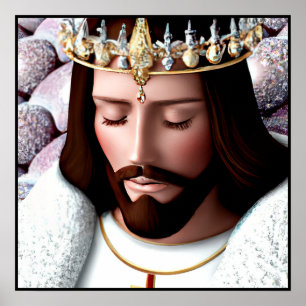 Poster 3D Look AI Roi de l'Univers Jésus