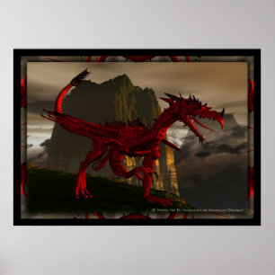 Poster 3D Red Dragon