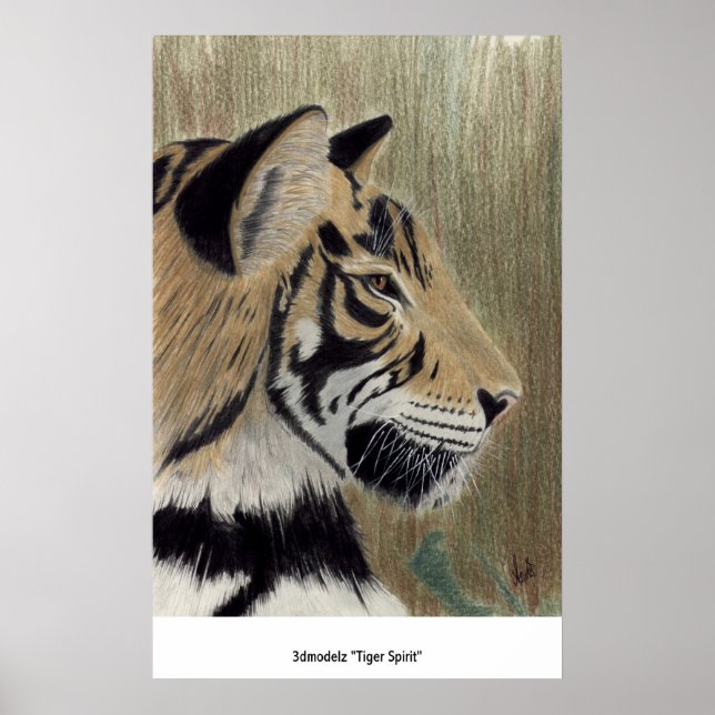 Poster 3dmodelz "Tiger Spirit" (Devant)