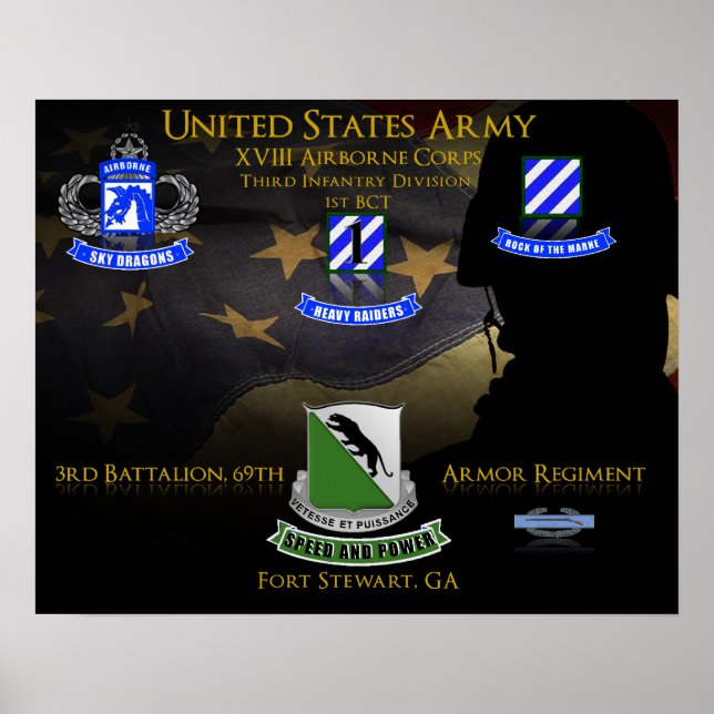Poster 3e bataillon, 69e régiment d'artillerie (3-69 AR) (Devant)