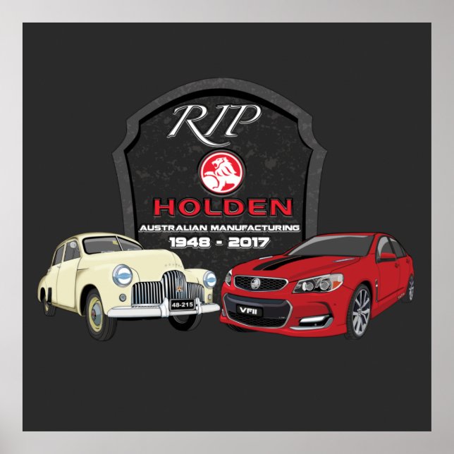 Poster 40 ans de Holden Manufacturing en Australie T-Sh (Devant)