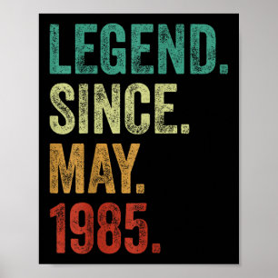 Poster 40 ans de légende depuis mai 1985 40e anniversaire