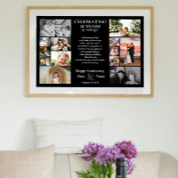 40 ans mariage anniversaire photo collage modifiab