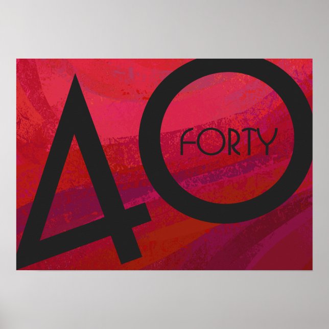 Poster 40 ans, un anniversaire de décennie (Devant)