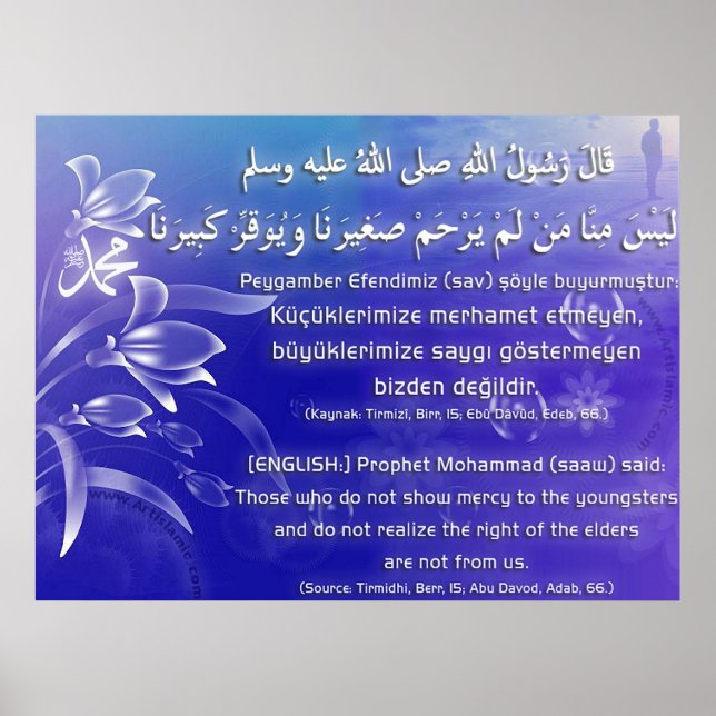 Poster 40 oeuvres d'art Hadith-6a / (TR :) 40 Hadis Eserl (Devant)