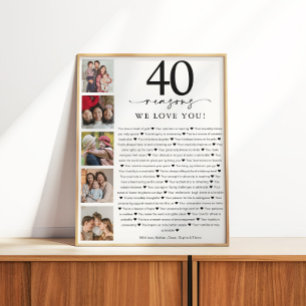 Poster 40 Raisons pour lesquelles nous vous aimons Annive