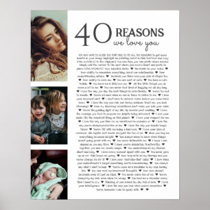 Poster 40 raisons pour lesquelles nous vous aimons PHOTO 