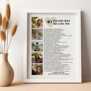 Poster 40 Raisons pour lesquelles on t'aime 40e anniversa