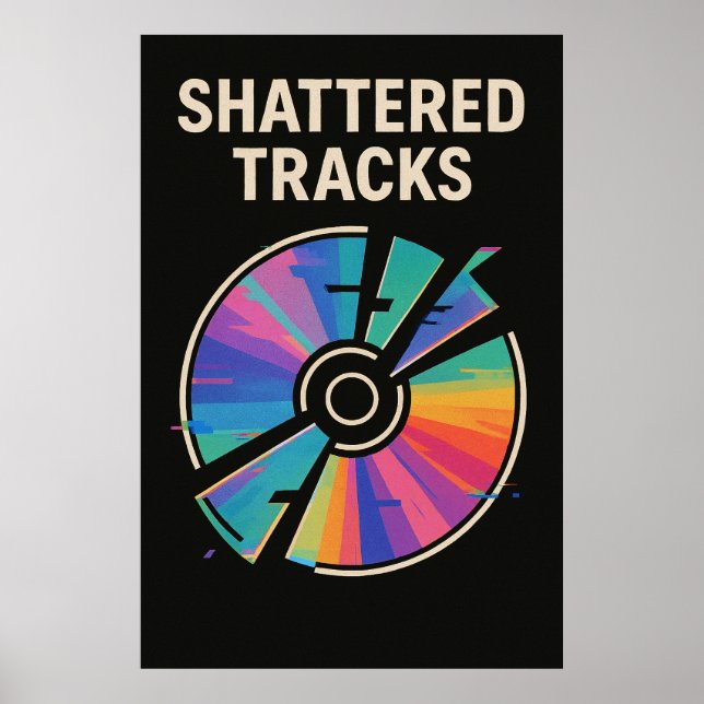 Poster 40, Tracks brisés, Art Vintage (Devant)