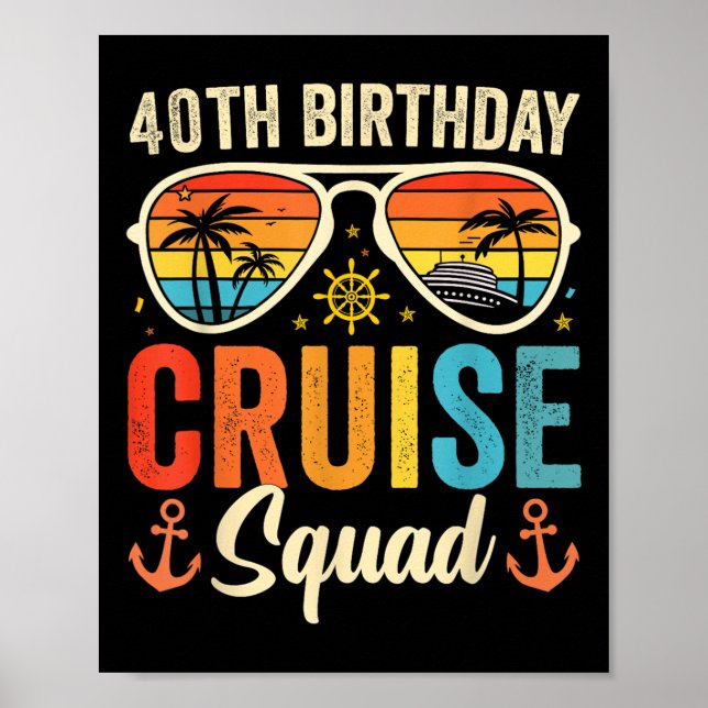 Poster 40e Anniversaire Cadeaux de croisière 2025 Parcour (Devant)