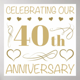 Poster 40e anniversaire du Mariage