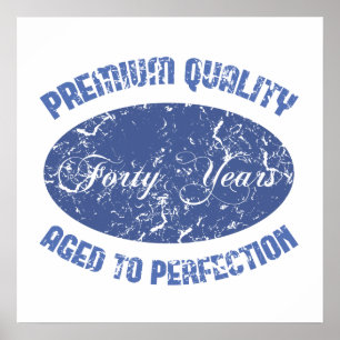 Poster 40th Birthday Vintage Humor