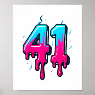 Poster 41 Glace qui Dégouline Mème Quarante-et-un Quatre 