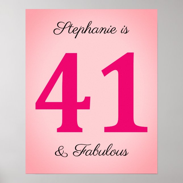Poster 41e Anniversaire Quarante Et Fabuleux Nom Rose (Devant)