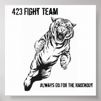 Poster 423 Équipe De Combat, Toujours Aller Pour Le Kno..