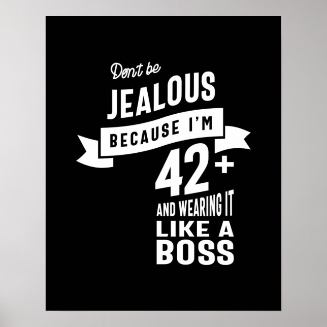 Poster 42 Ans - 42e Anniversaire Drôle Cadeau (Devant)